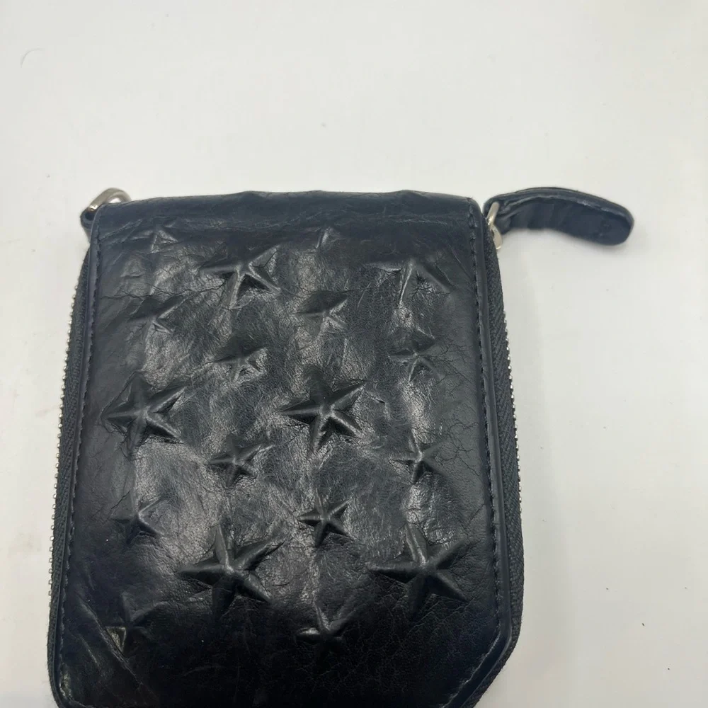 JIMMY CHOO Bi-fold Wallet Black Men'Authentic D:0.79” H:4.33” W:4.53” 5978